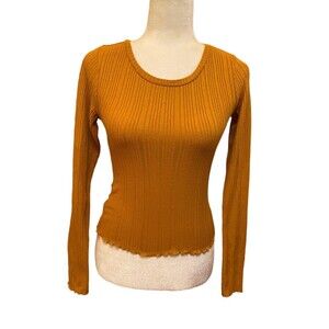 AERO "The OG Tee Collection" Womens Small  [S} Crop Top  T-Shirt Mustard